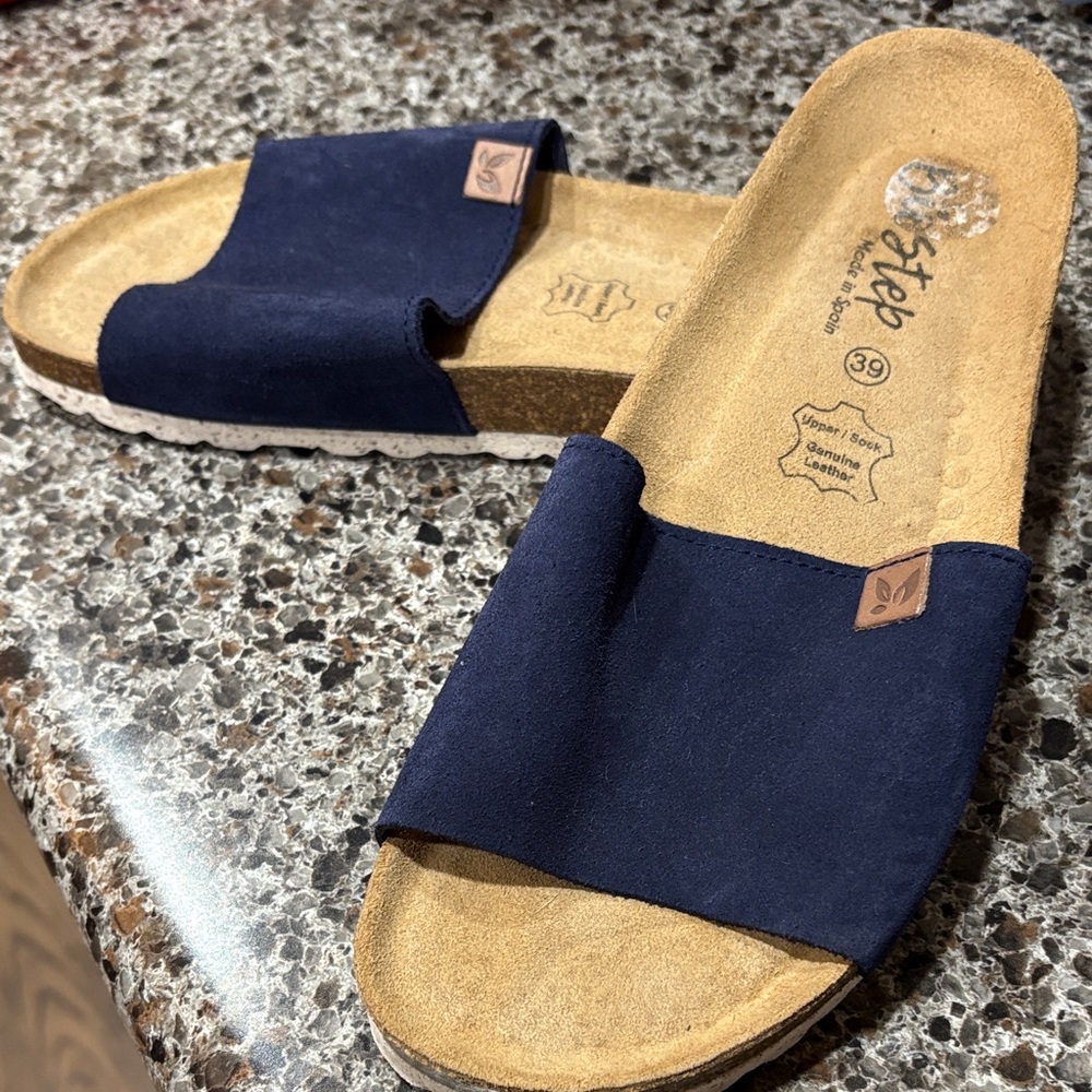 Navy Blue Women's Slide Sandals